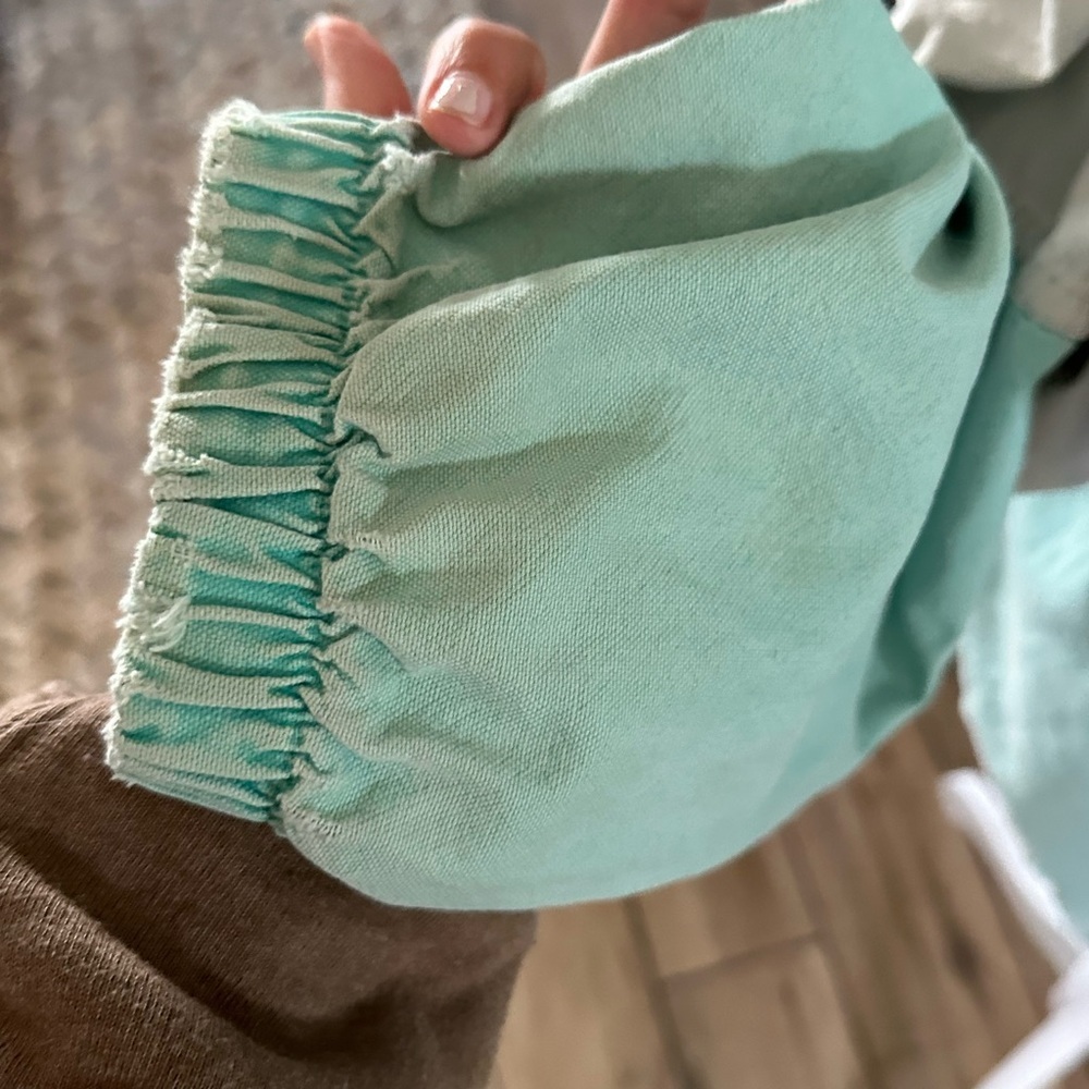 Billabong 90’s Canvas Mint Green and Cream Retro Bomber Jacket - Picture 5 of 7